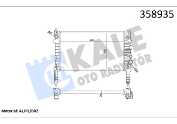 RADYATÖR OPEL MOKKA-MOKKA X A14NET OTOMATİK 1.4 12- CHEVROLET TRAX Marka : KALE