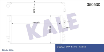 KLIMA RADYATORU BMW F20 F30 F32 F33 F34 F36 i3 F22 Marka : KALE