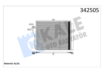 KLIMA RADYATORU BMW S63 N63 E70 E71 F15 F16 G05 G06 Marka : KALE