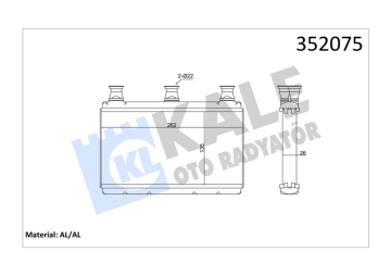 KALORIFER RADYATORU BMW E60 E63 E64 Marka : KALE