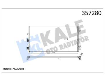 KONDENSER KLIMA RADYATORU YENI FOCUS IV 17 1.5 ECOBLUE 1.0-1.5 ECOBOOST Marka : KALE