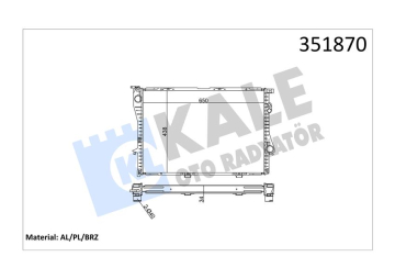 MOTOR SU RADYATORU BMW M51 D25 E38 96 01 E39 96 03 Marka : KALE