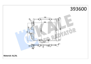 KLİMA KONDENSERİ ASTRA H L48 -ZAFIRA B A05 AL/AL 405x385x18 Marka : KALE