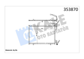 KLIMA RADYATORU KONDENSER FORD B MAX FIESTA VI 12 1.0 ECOBOOST Marka : KALE