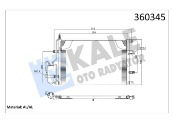 KLİMA RADYATÖRÜ VOLVO S60 I 384 2.0T 00-10 S80 I 184 2.0T 98-06 V70 II 285 2.4 01-07 xC70 I CROSS COUNTRY 295 2.5T xC AWD 02-07 KURUTUCU İLE BRAZING A