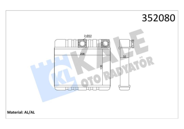 KALORIFER RADYATORU BMW E46 98 05 E83 06 11 Marka : KALE