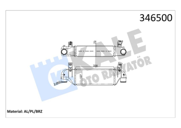 TURBO INTERCOOLER RADYATORU FOCUS 1.8TDCI 98 05 CONNECT 1.8 TDCI 04 09- 338 127 73 Marka : KALE
