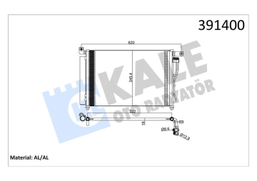 KLİMA KONDENSERİ ACCENT-ACCENT III ERA 06 AL/AL 580x350x18 Marka : KALE