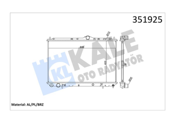 RADYATÖR AL/PL/BRZ VOLVO S40 1.6 1.8 1.8İ 2.0 1995-2004 V40 1.6 1.8 1.8İ 2.0 1995-2004 Marka : KALE