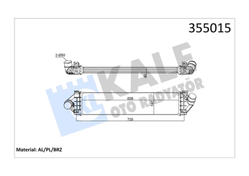 TURBO RADYATORU FOCUS II FOCUS II CMAX 1.6TDCI 1.8TDCI 2.0TDCI 04 08 CMAX 1.6TDCI 2.0TDCI 07 Marka : KALE