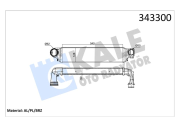 TURBO RADYATORU BMW E46 M47 M57 Marka : KALE