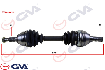 KOMPLE AKS SOL ASTRA H 1.3 CDTI 04 570mm Marka : GVA