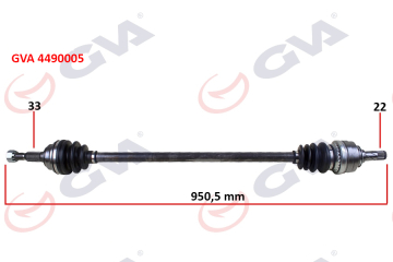 KOMPLE AKS SAĞ ASTRA G 1.4/1.6 16V 98-05 950mm Marka : GVA