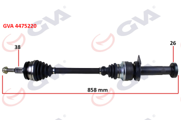 KOMPLE AKS SAĞ TRANSPORTER T5 1.9 TDİ 03-11 858mm AXB-AXC Marka : GVA