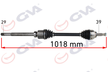 KOMPLE AKS SAĞ RENAULT TRAFİC III 1.6 DCİ 14- 1018mm Marka : GVA