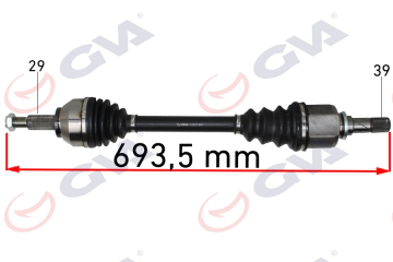 KOMPLE AKS SOL RENAULT TRAFİC III 1.6 DCİ 14- 693mm Marka : GVA