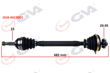 KOMPLE AKS SOL DACIA LOGAN-SANDERO 1.5 DCİ 04-12 682mm Marka : GVA