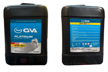 MOTOR YAĞI 5W30 10.5 LT PLATINUM PARTİKÜLLÜ-DPF TAM SENTETİK API SN/CF Marka : GVA