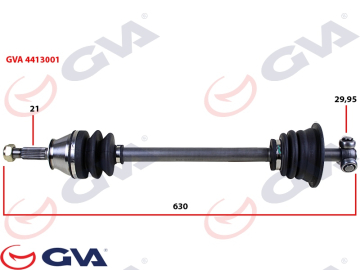 KOMPLE AKS SOL RENAULT 9/11 1.4 630mm 85-00 Marka : GVA