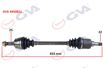 KOMPLE AKS SOL BIPPER 1.4 HDI 07 653mm Marka : GVA