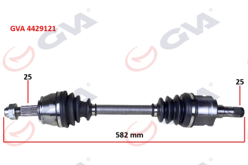 KOMPLE AKS SOL LINEA 1.6 MJT 07- FIORINO 1.3 MJT A/T 08-13 İÇ AKS KAFALI Marka : GVA