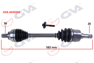 ÖN AKS KOMPLE SOL FORD FOCUS II 1.6TDCİ 04 11-CMAX 1.6TDCİ 04 11 VOLVO S40 II 04 12 S40 II 544 05 12 V50 545 05 12 1.6D-1.8-2.0D 26X36X583MM Marka : G