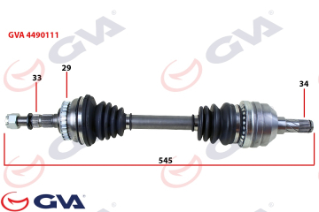 KOMPLE AKS SOL VECTRA B 1.6İ-1.8İ-2.0İ 95-03 ABS Lİ 29 DİŞ 595mm Marka : GVA