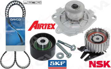 DEVİRDAİMLİ EKSANTRİK GERGİ KİTİ 190x240 BRAVO 96 DOBLO 01 MAREA 99-02 -IDEA 04 1.9JTD KTB317 TEFLONLU KAYIŞ Marka : GVA