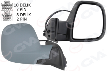 DIŞ DİKİZ AYNASI FIAT YENİ DOBLO COMBİ- CARG0 ELEKTRİKLİ ASTARLI REZİSTANSLI OTOMATİK AÇMA KAPAMA SAĞ 23- Marka : GVA