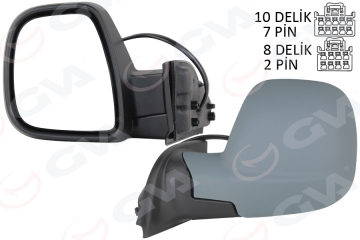 DIŞ DİKİZ AYNASI FIAT YENİ DOBLO COMBİ- CARG0 ELEKTRİKLİ ASTARLI REZİSTANSLI OTOMATİK AÇMA KAPAMA SOL 23- Marka : GVA