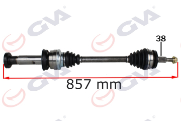 KOMPLE AKS SAĞ DÜZ VİTES TRANSPORTER T6 2.0 TDI 860mm CAAB-CAAC-CAAE Marka : GVA