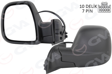 DIŞ DİKİZ AYNASI FIAT YENİ DOBLO COMBİ- CARG0 ELEKTRİKLİ DESENLİ REZİSTANSLI OTOMATİK AÇMA KAPAMA SOL 23- Marka : GVA