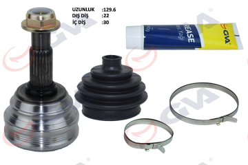 AKS KAFASI DIŞ ÖN POLO 1.6 94-99 AEE 75HP 22x30x53 129.5mm Marka : GVA