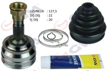 AKS KAFASI DIŞ ÖN FIAT TEMPRA 1.4i 92-99 22x20x46.8 127.5mm Marka : GVA