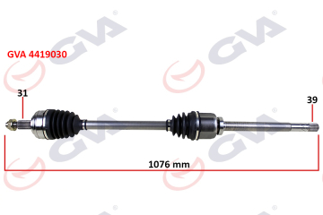 KOMPLE AKS SAĞ MASTER 3-MOVANO 2.3 DCİ 6 VİTES 10- 1076mm Marka : GVA