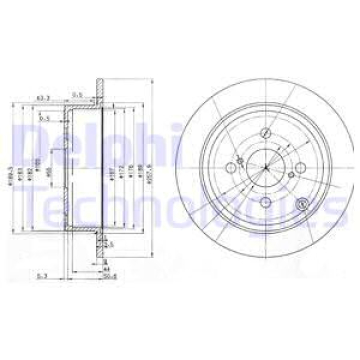 FREN DİSKİ ÇİFTLİ PAKET . DELİKSİZ ARKA TOYOTA COROLLA 11/2001 02/2007 Marka : DELPHI