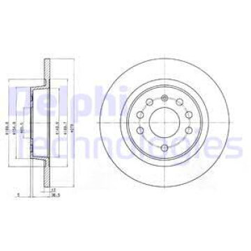 ARKA FREN AYNASI VECTRA C 02 SIGNUM 03 SAAB 9.3 02 CROMA 05 278x12x5DL DOLU Marka : DELPHI