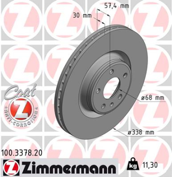 FREN DİSKİ ÖN A4 A5 A6 A7 Q5 2015- 0986479F25 Marka : ZIMMERMANN