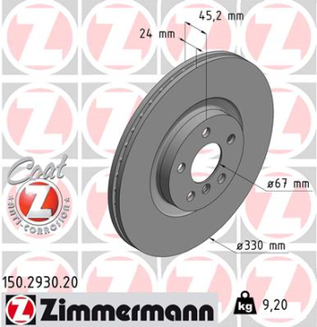 FREN DISKI ON BMW F40 F45 F46 F48 F39 MINI COUNTRYMAN F60 Marka : ZIMMERMANN