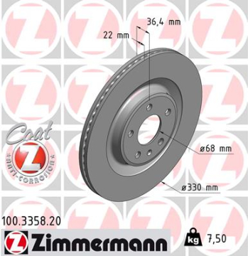 ARKA FREN AYNASI TOUAREG 3.0TDI 17 A4-A5 1.8 TFSI-2.0 TDI 08 A6 2.0 TFSI-2.8 FSI 11 330x22x5xHVLI 986479750-986479C86-DF6175S Marka : ZIMMERMANN