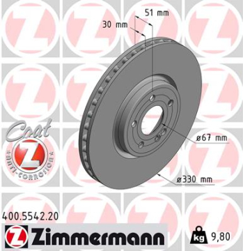 FREN DISKI ON MERCEDES W177 V177 W247 C118 X118 H247 X247 Marka : ZIMMERMANN