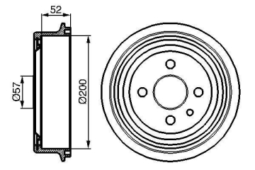 ARKA KAMPANA VECTRA A 89 95 ASTRA F 91 98 1.4-1.6-1.8-2.0 LACETTI 05 13 242x200x53x100 4DL 568054-91024352 Marka : BOSCH