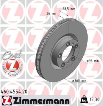 FREN DISKI ON SAG PORSCHE CAYENNE 9YA 17 PANAMERA 971 16 360 MM - 36MM Marka : ZIMMERMANN
