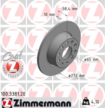 FREN DİSKİ ARKA T-ROC-KAROQ-ATECA-LEON-Q2 2017 0986479F23 Marka : ZIMMERMANN
