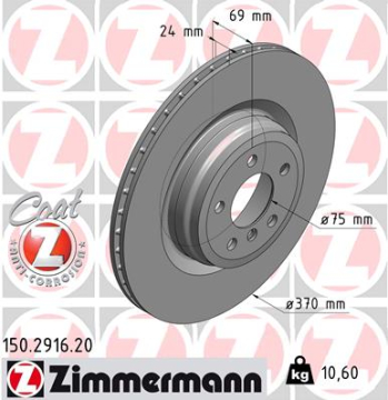FREN DİSKİ. ARKA. 370 /23.9-22.4 MM . HAVA KANALLI. KAPLAMALI. YÜKSEK KARBON ALAŞIMLI. CİVATA KİTİ 986479730-DF6311S Marka : ZIMMERMANN