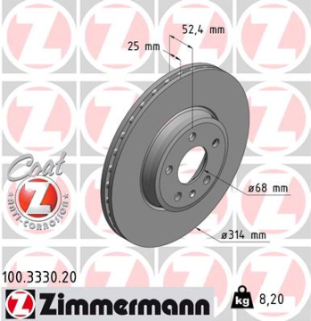 ÖN FREN AYNASI HAVALI A4 8EC 2.0 TDI 06- A4 8K2 A4 AVANT 8K5 1.8 TFSI/1.8 TFSI QUATTRO/2.0 TFSI/2.0 986479467-DF4866S Marka : ZIMMERMANN