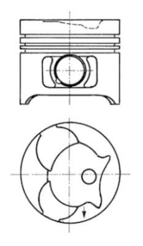 PISTON SEGMAN 0.25 89.25mm MERCEDES OM601 OM602 OM661 OM662 W461 W638 B901 B903 Marka : KOLBEN