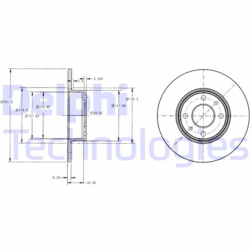 ARKA FREN DISKI FIAT BRAVO II 07 STILO 01 LINEA 07 ALFA ROMEO MITO 08 LANCIA DELTA II 08 251.5x10x4DL Marka : DELPHI