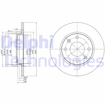 ÖN FREN AYNASI P106 91-05 306 93-01 206 98-00 SAXO 96-04 C15 84-00 ZX 91-97 247.7x9.9x4DL Marka : DELPHI