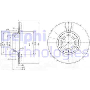 ÖN FREN AYNASI RENAULT MASTER II 98 06 OPEL MOVANO A 98 06 280x24 HAVALI 6 DELİK Marka : DELPHI